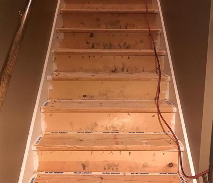 Before carpet install to stairs 
