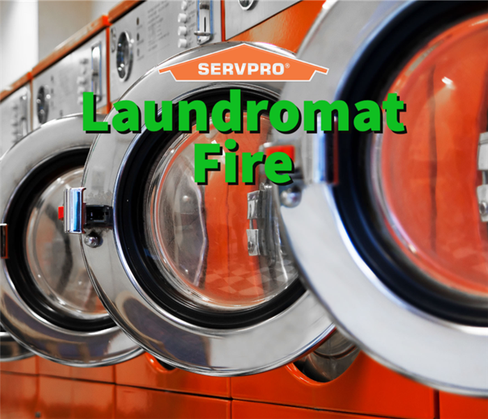 A laundromat after rebuilt after fire damage occurred.