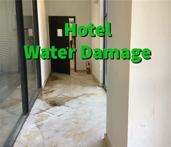 Water damage inside a Atlanta hotel