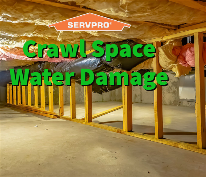 Water damage in a Austell home's crawl space 